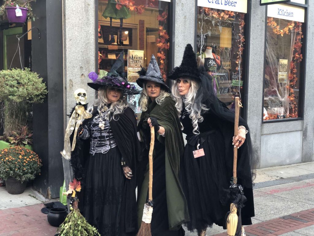 People dressing up as witches in the Witch's City