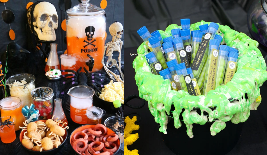 Scientist's Lab themed Halloween goodies