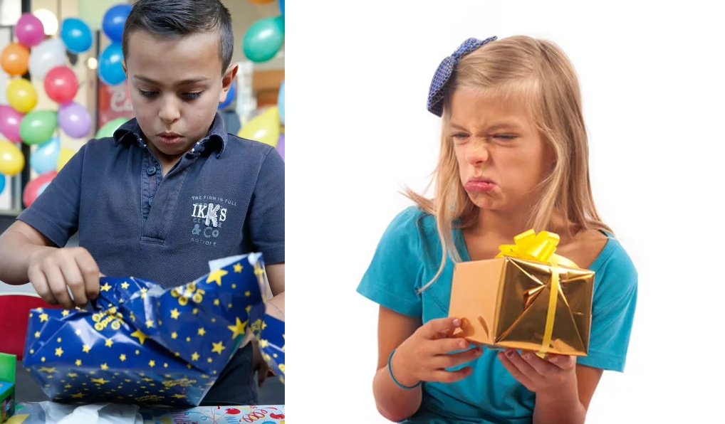 Never use old items as gifts for your kids if you don't want these reactions