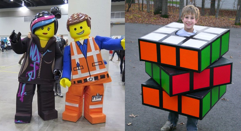 Lego and Rubik cosplay