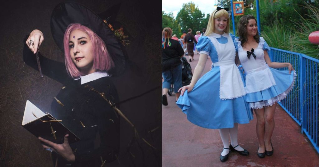 Witch and Alice in Wonderland cosplay
