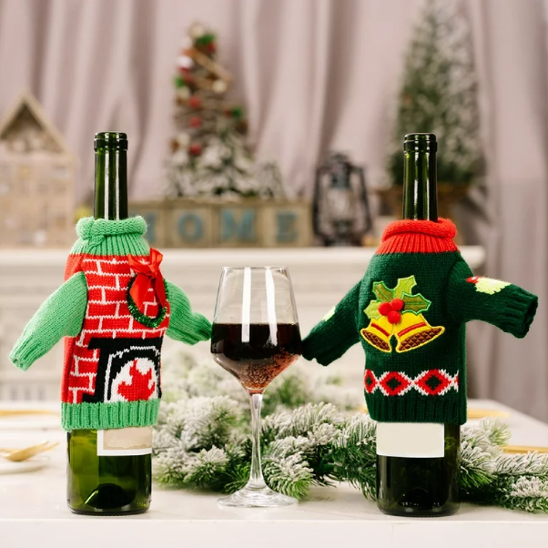 Christmas “Ugly Sweater” Wine Bottle Covers