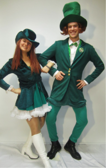 Leprechaun cosplayer couple