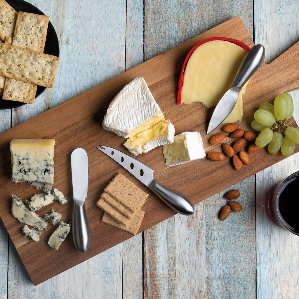 A savory set of cheese will satisfy any foodie mom